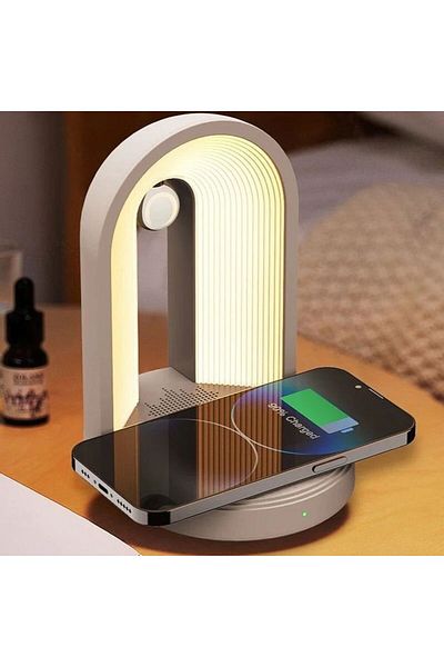 OEM Smart Led Lamp, Integrated Bluetooth Speaker, 15W Wireless Charging, Adjustable Lights