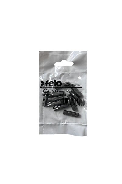 FELO Set of 10 Felo bits, Industrial profile Torx series, C6.3, TX40, 25mm