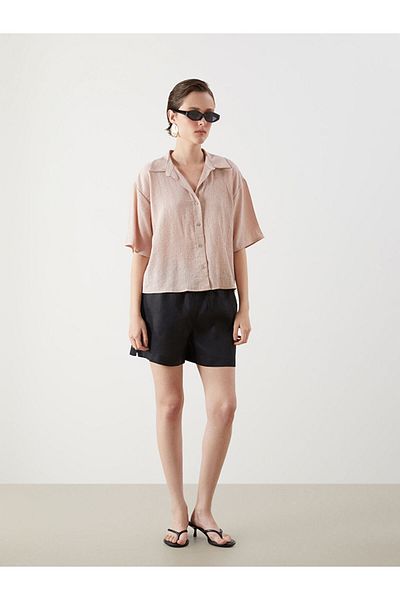 LC Waikiki Quality Parts from Celebi Store |   Pink Textured Women's Shirt
