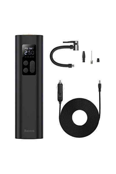 Baseus منفاخ اطارات هواء كهربائي سوبر ميني من بيسوس مع اضاءة بشاشة رقمية