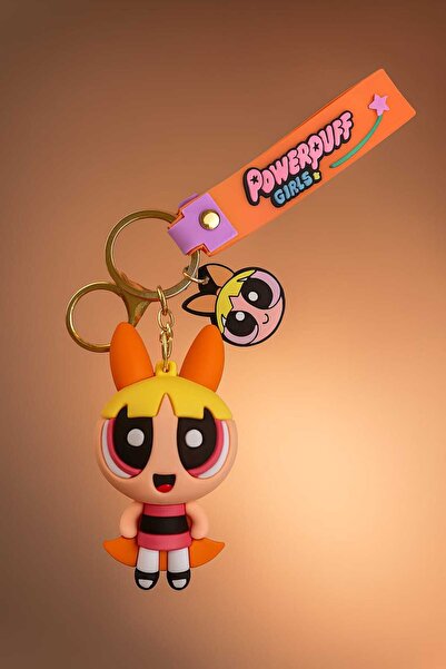 KAYLANIN DÜNYASI سلسلة مفاتيح باور باف جيرلز بلوم، تصميم لطيف، زينة للحقيبة