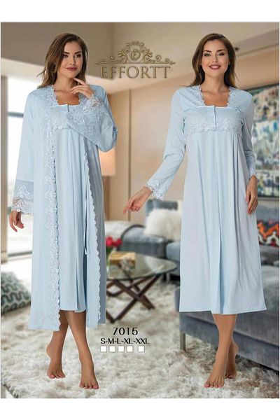 EM&FA TEKSTİL Maternity Maternity Dressing Gown Nightwear Set