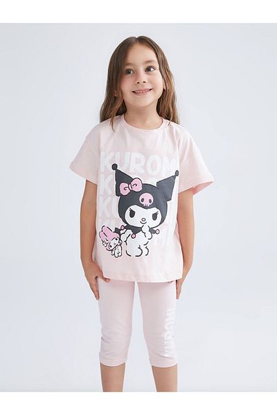 LC Waikiki Quality Parts from Celebi Store |   Pink Kuromi Printed Girl's T-Shirt and Leggings 2-Pack