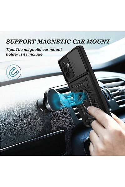 OEM Samsung S 25 Plus armor phone case, camera protection, black, 360 ring