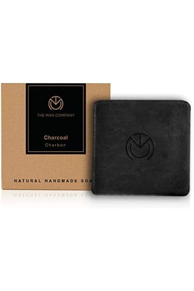 The Man Company Activated Charcoal Natural Hand Made Soap | Tan & Dead Skin Remover - 125gms