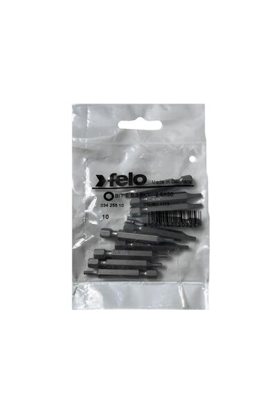 FELO Set 10 biti Felo, seria Industrial profil HEX, E6.3, HX2.5, 50mm