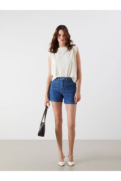LC Waikiki Quality Parts from Celebi Store |   Jeans Indigo Standard Fit Women's Jean Shorts