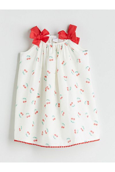 LC Waikiki Quality Parts from Celebi Store |   Ecru Lemon Printed Girl's Dress