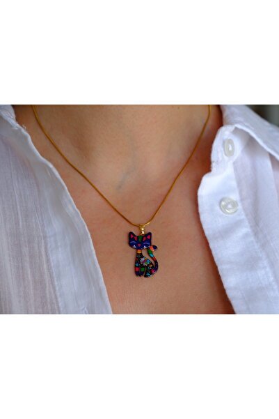 saaden jewelry SAADEN KEDİ TEMALI ÖZEL SERİ KOLYE