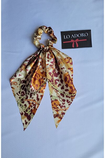 LO ADORO وشاح مطاطي بإبزيم من الساتان للنساء، حقيبة بإبزيم على شكل كعكة، وشاح...