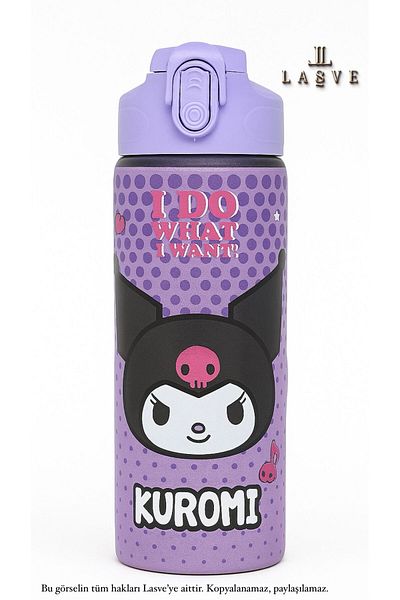 kuromi New Season Stainless Steel Bottle with Straw 600ml