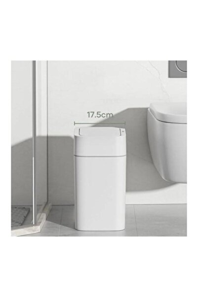 woodhub 9 Litre Akıllı Slim Çöp Kovası, Beyaz, Fonksiyonel ve Şık Tasarım