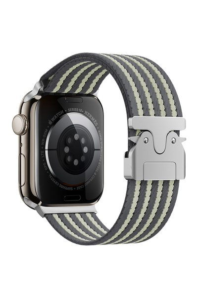 sickossi Watch 45mm Scks Krd-133 Nylon Fabric Mesh Braided Band - Gray