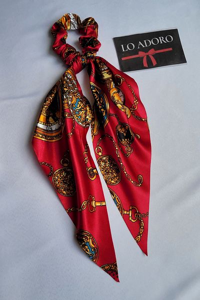 LO ADORO Scarf Rubber Buckle Satin Women's Bun Buckle Bag Neck Scarf Bandana Bagel Scarf Comes Off Rubber
