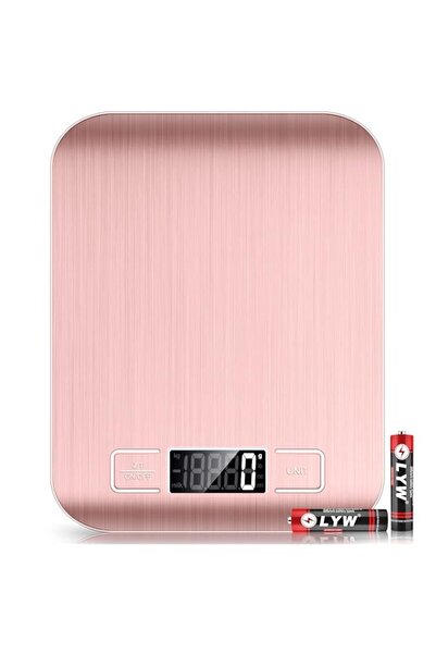 Generic ميزان طعام ميك نانا باللون الوردي، ميزان مطبخ رقمي بسعة 10 كجم/22 رطل...
