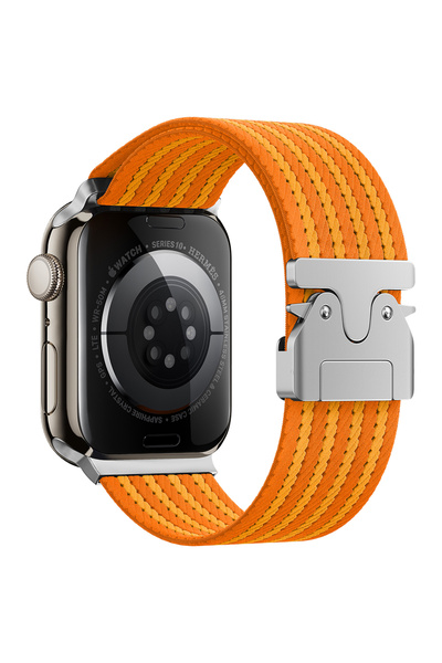 sickossi Watch 45mm Scks Krd-133 Nylon Fabric Mesh Braided Band - Orange