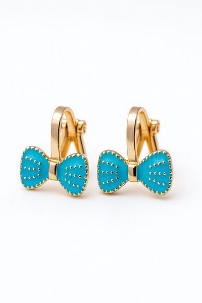 MakeWell Poppy Compression Earrings with Bow Design for Non-Pierced Ears
