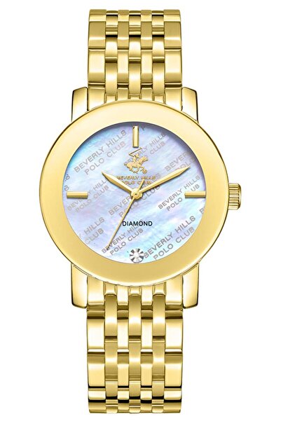 Beverly Hills Polo Club BP3670C.120 Women Analog Display Watch & Metal Strap Gold