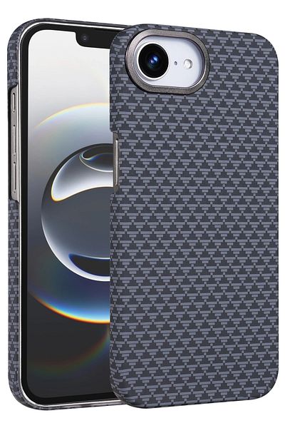 m.tk moveteck Apple iPhone 16E Case Kevlar Carbon Look Embossed Textured Patterned 0.5m Super Thin Magsafe Cover