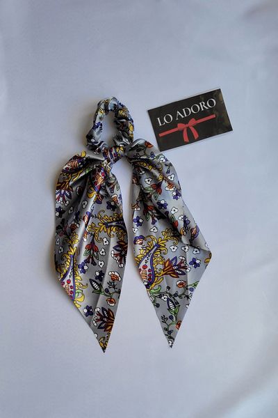 LO ADORO Scarf Rubber Buckle Satin Women's Bun Buckle Bag Neck Scarf Bandana Bagel Scarf Comes Off Rubber