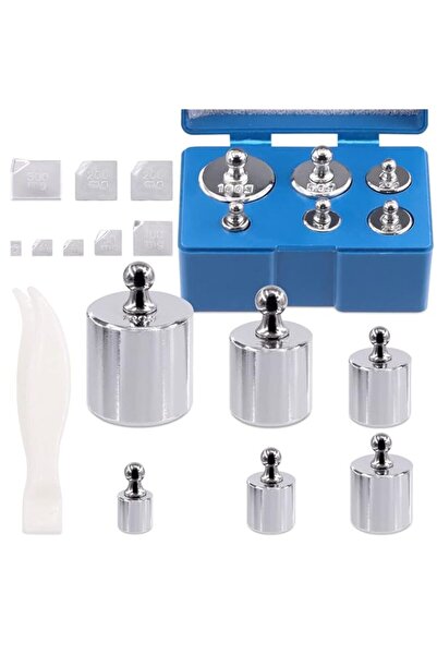 Generic مجموعة أوزان معايرة دقيقة من ماردات، 18 قطعة، أوزان فولاذية من 10 إلى...