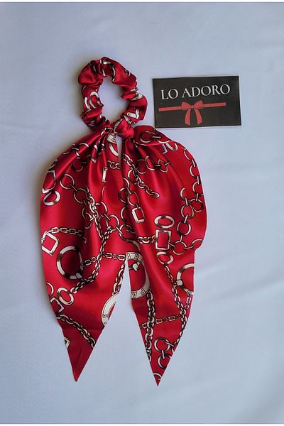 LO ADORO Scarf Rubber Buckle Satin Women's Bun Buckle Bag Neck Scarf Bandana Bagel Scarf Comes Off Rubber