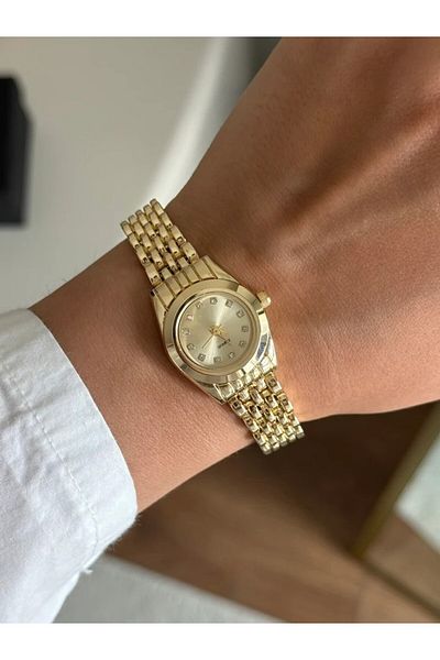 RoseandRoses Rovex Mini Case Women's Wristwatch Gold (Gold Dial)