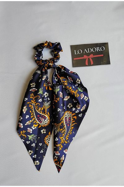 LO ADORO Scarf Rubber Buckle Satin Women's Bun Buckle Bag Neck Scarf Bandana Bagel Scarf Comes Off Rubber
