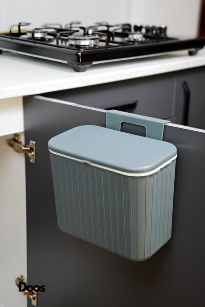 AboutThePerfect Gri Mutfak Dolabı ve Asmalı Çöp Kovası, şık ve kullanışlı tas...