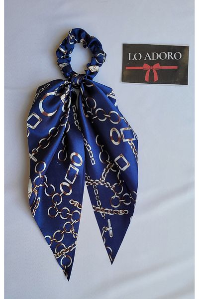 LO ADORO Scarf Rubber Buckle Satin Women's Bun Buckle Bag Neck Scarf Bandana Bagel Scarf Comes Off Rubber