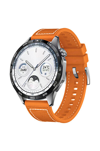 sickossi هواوي GT2 46 ملم متوافق مع SCKS- KRD-102 22 ملم سيليكون كورد-برتقالي