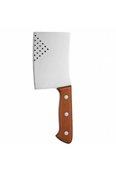 Generic سكين تقطيع اللحوم من الفولاذ المقاوم للصدأ من فيتو بمقبض خشبي، ساطور ...