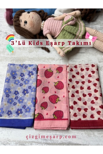 Cizgim 3’Lü Kids Eşarp