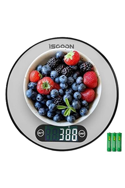 Generic ميزان طعام رقمي رفيع من ISOQON بشاشة LCD، ميزان مطبخ عالي الدقة، ميزا...