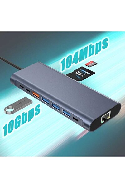 Cristalis Sale Statie de andocare, Hub 14 in 1 CRISTALIS SALE™, adaptor 4k USB Type-C, Multiport