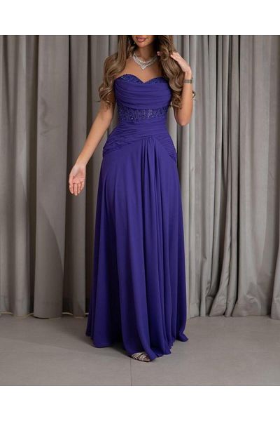 MEZON FASHION pleated chiffon dress