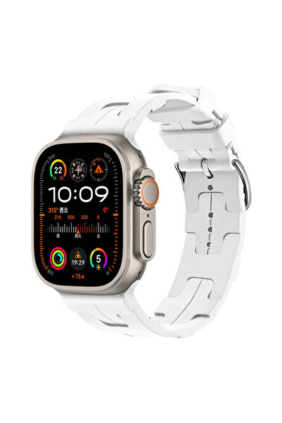 sickossi Watch Ultra 49mm Krd-92 Compatible Scks Band-White