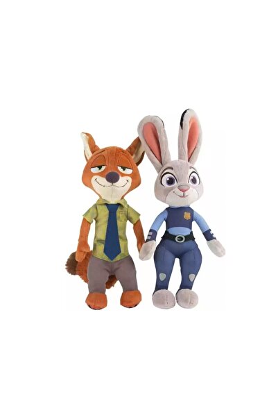 OEM Mascote de plus, Iepurasul si Vulpea, Judy si Nick, multicolor, 35 cm