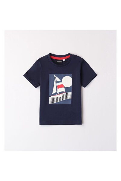 Sarabanda - Tricou cu imprimeu nautic pentru băieți, 0.8132, Albastru închis, 110-116 cm