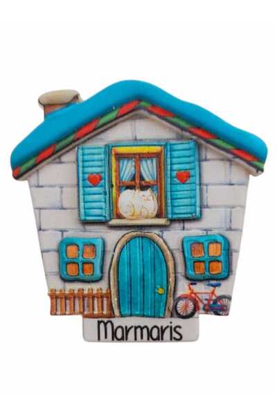 ella'nın çarşısı Marmaris Magnet Kabartma Figürlü Polyester 1 Adet. Boyut: 7 ...