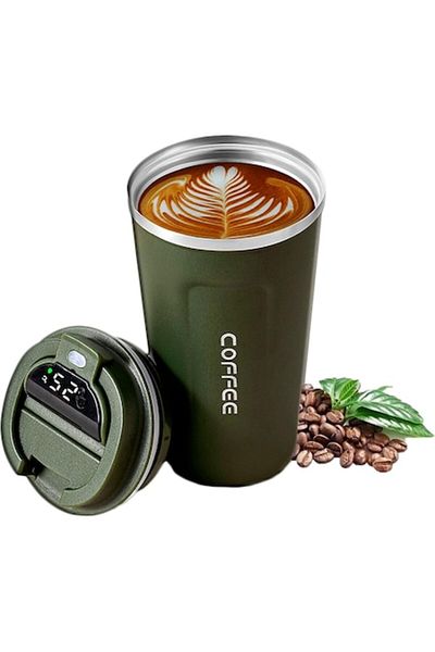 DIGIMAT STORE Smart Thermos Cup with Digital Display DIGIMAT®, Leak-Proof, Hermetic Closure, Modern Design, 510ml