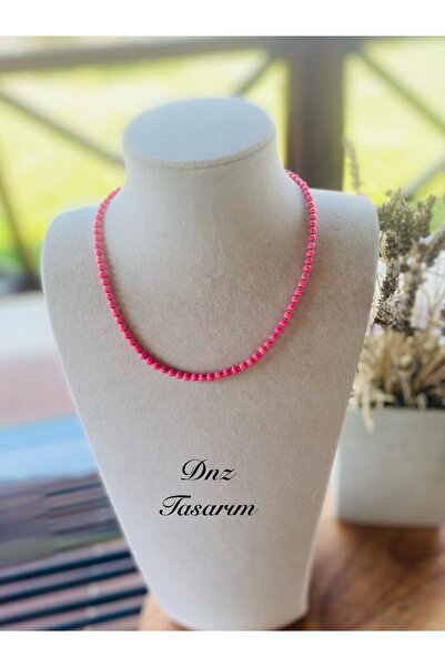 DENİZSU Pembe kum kolye