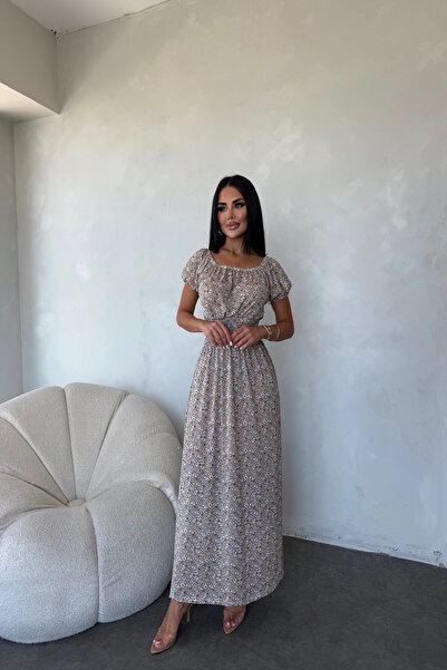 kamacibutik MADONNA YAKA BELDEN GİPELİ ELBİSE