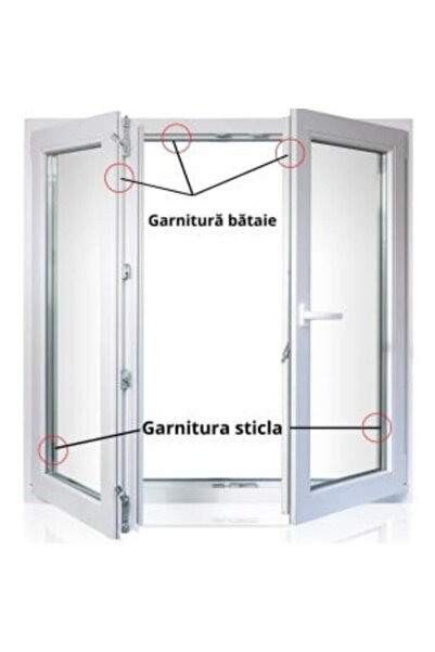 SALAMANDER Garnitură de etanșare rezistentă la intemperii pentru tâmplărie din PVC, neagră, tip etanșare