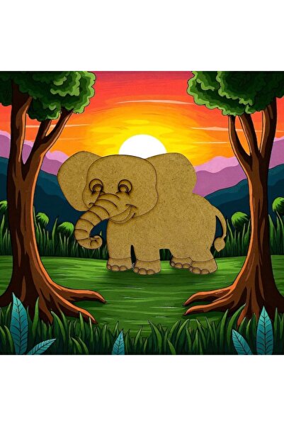 Home Çocuklar İçin Yaratıcı Boyama Mıknatıslı Figürleri 4 mm Ham Ahşap MDF