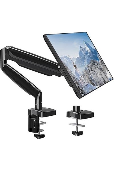 Kardett Desk Monitor Holder Arm, 13-32", Adjustable 360°, VESA 75x75 & 100x100, Black