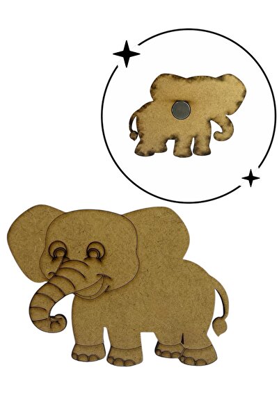 Home Çocuklar İçin Yaratıcı Boyama Mıknatıslı Figürleri 4 mm Ham Ahşap MDF