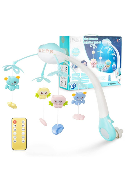 Toy Κουδούνι Νυχτερινού Κρεβατιού BebeLux Carousel, Περιστροφή 360°, Φως & Ήχ...