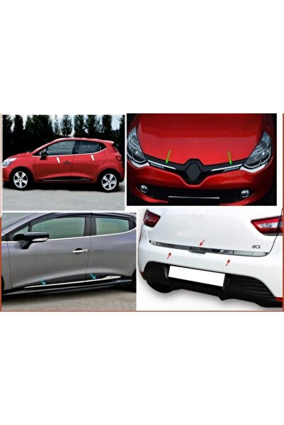 CarEste Clio 4 HB 4’LÜ KROM SET CAM ÇITASI /KAPI ÇITASI/BAGAJ ALTI KROM/ÖN PANJUR KROM