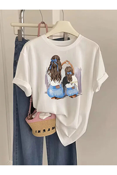 İSMTEXS Μπλουζάκι με στρογγυλή λαιμόκοψη Unisex, βασικό, κοντομάνικο, με στάμ...